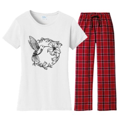 Hummingbird Women's Flannel Pajama Set