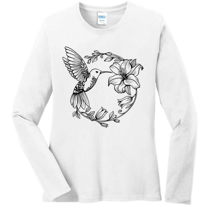 Hummingbird Ladies Long Sleeve Shirt