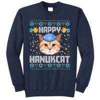 Happy Hanukcat Ugly Hanukkah Sweater Cat Chanukah Jewish Sweatshirt