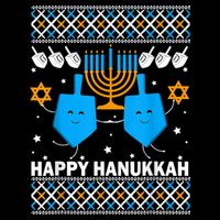 Happy Hanukkah Ugly Sweater Chanukah Jewish Christmas Gifts Impact Tech Backpack