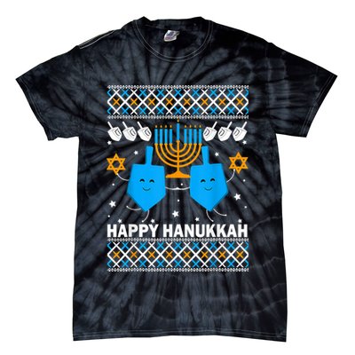 Happy Hanukkah Ugly Sweater Chanukah Jewish Christmas Gifts Tie-Dye T-Shirt