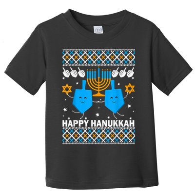 Happy Hanukkah Ugly Sweater Chanukah Jewish Christmas Gifts Toddler T-Shirt