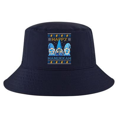 Happy Hanukkah Ugly Christmas Gnome Gnomies Menorah Dreidel Cool Comfort Performance Bucket Hat