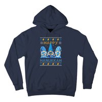 Happy Hanukkah Ugly Christmas Gnome Gnomies Menorah Dreidel Hoodie