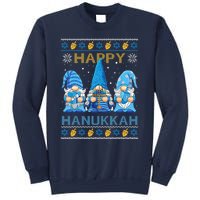 Happy Hanukkah Ugly Christmas Gnome Gnomies Menorah Dreidel Sweatshirt