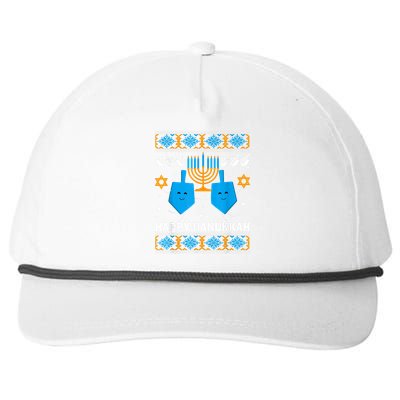 Happy Hanukkah Ugly Sweater Chanukah Jewish Christmas Gifts Snapback Five-Panel Rope Hat