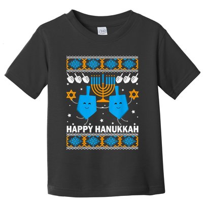 Happy Hanukkah Ugly Sweater Chanukah Jewish Christmas Gifts Toddler T-Shirt