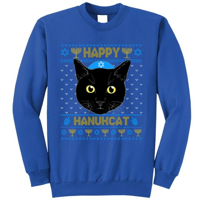 Happy Hanukcat Ugly Hanukkah Sweater Cat Chanukah Jewish Gift Sweatshirt