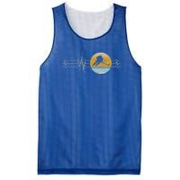 Hockey Heartbeat Vintage Retro Ice Hockey Sport Gift Mesh Reversible Basketball Jersey Tank