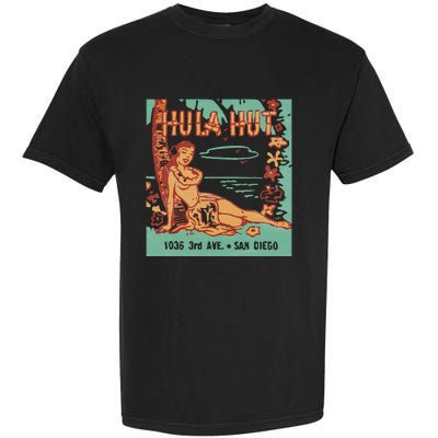 Hula Hut Vintage Tiki Bar Summer Vacation Garment-Dyed Heavyweight T-Shirt