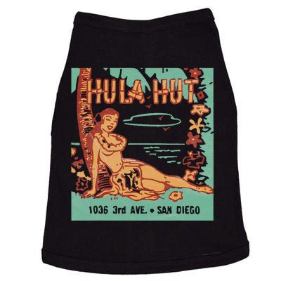 Hula Hut Vintage Tiki Bar Summer Vacation Doggie Tank