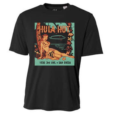 Hula Hut Vintage Tiki Bar Summer Vacation Cooling Performance Crew T-Shirt