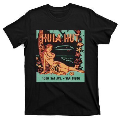 Hula Hut Vintage Tiki Bar Summer Vacation T-Shirt