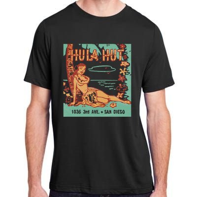 Hula Hut Vintage Tiki Bar Summer Vacation Adult ChromaSoft Performance T-Shirt