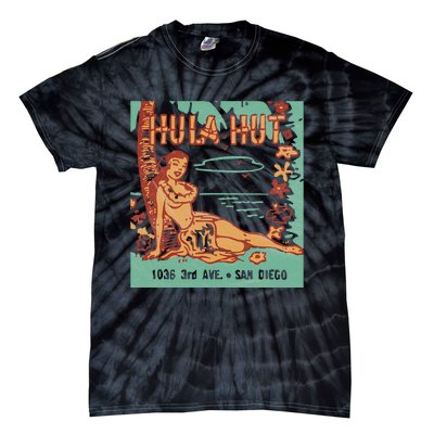 Hula Hut Vintage Tiki Bar Summer Vacation Tie-Dye T-Shirt