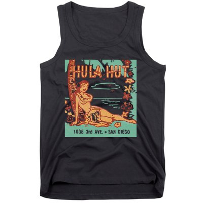 Hula Hut Vintage Tiki Bar Summer Vacation Tank Top