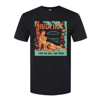 Hula Hut Vintage Tiki Bar Summer Vacation Softstyle CVC T-Shirt