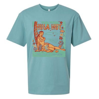 Hula Hut Vintage Tiki Bar Summer Vacation Sueded Cloud Jersey T-Shirt