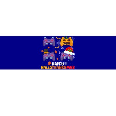 Happy Hallothanksmas Video Game Halloween Thanksgiving Xmas Gift Bumper Sticker