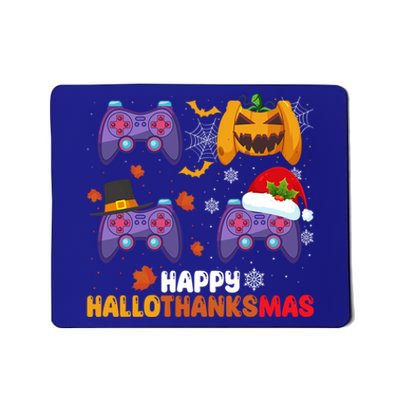 Happy Hallothanksmas Video Game Halloween Thanksgiving Xmas Gift Mousepad