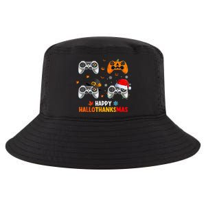 Happy Hallothanksmas Video Game Halloween Thanksgiving Xmas Cool Comfort Performance Bucket Hat