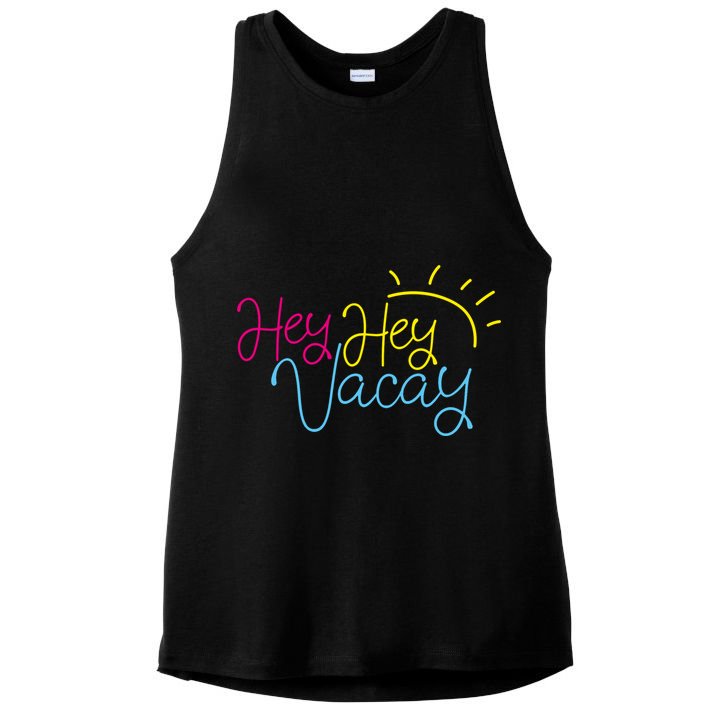 Hey Hey Vacay Summer Sun Ladies PosiCharge Tri-Blend Wicking Tank
