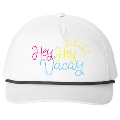 Hey Hey Vacay Summer Sun Snapback Five-Panel Rope Hat