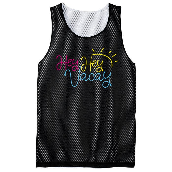 Hey Hey Vacay Summer Sun Mesh Reversible Basketball Jersey Tank