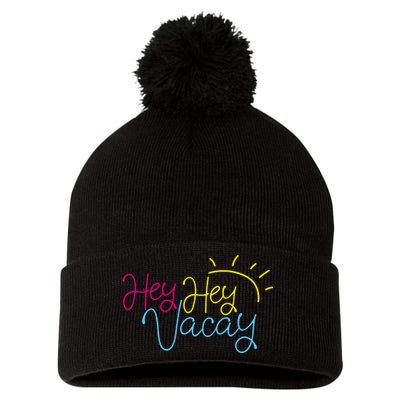 Hey Hey Vacay Summer Sun Pom Pom 12in Knit Beanie