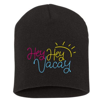 Hey Hey Vacay Summer Sun Short Acrylic Beanie