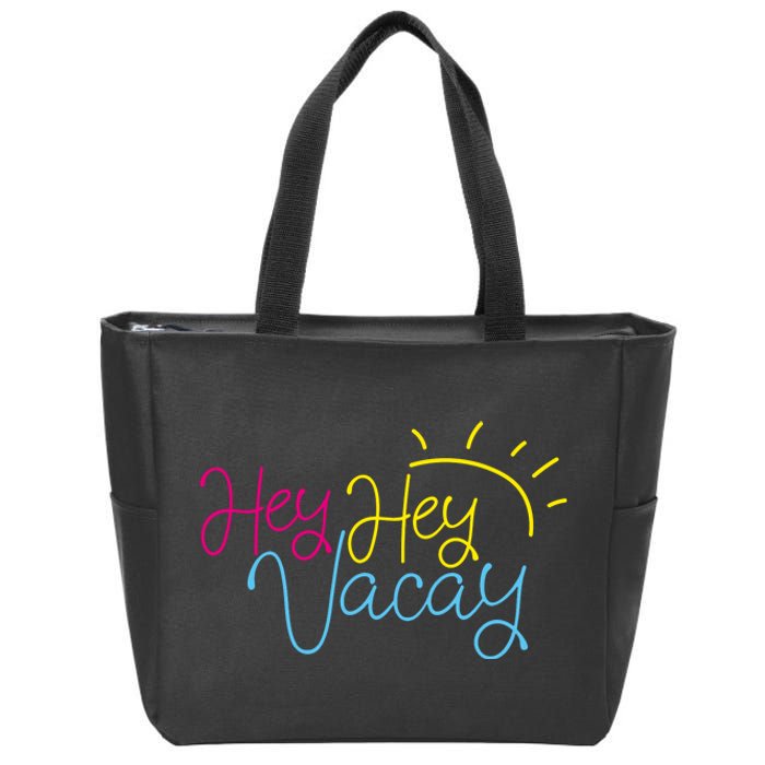 Hey Hey Vacay Summer Sun Zip Tote Bag