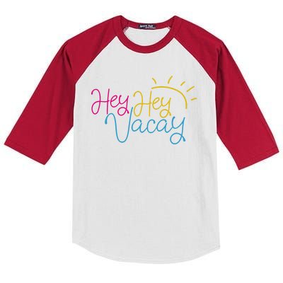 Hey Hey Vacay Summer Sun Kids Colorblock Raglan Jersey