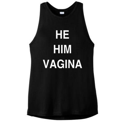 He Him Vagina Ladies PosiCharge Tri-Blend Wicking Tank