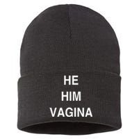 He Him Vagina Sustainable Knit Beanie