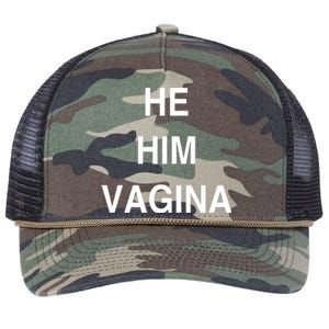 He Him Vagina Retro Rope Trucker Hat Cap