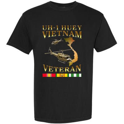 Huey Helicopter Vietnam Veteran Uh 1 Huey Vietnam Huey Garment-Dyed Heavyweight T-Shirt