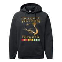 Huey Helicopter Vietnam Veteran Uh 1 Huey Vietnam Huey Performance Fleece Hoodie