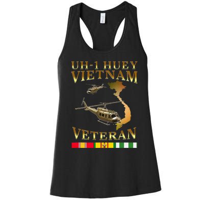 Huey Helicopter Vietnam Veteran Uh 1 Huey Vietnam Huey Women's Racerback Tank