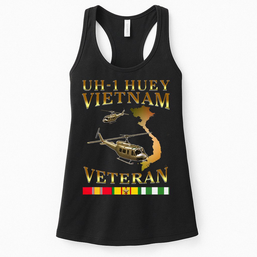 Huey Helicopter Vietnam Veteran Uh 1 Huey Vietnam Huey Womens Tank Top
