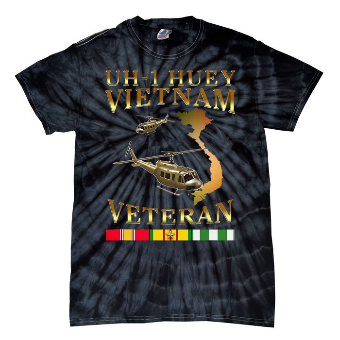 Huey Helicopter Vietnam Veteran Uh 1 Huey Vietnam Huey Tie-Dye T-Shirt