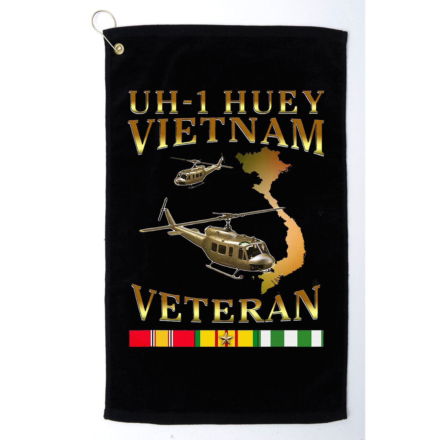 Huey Helicopter Vietnam Veteran Uh 1 Huey Vietnam Huey Golf Towel