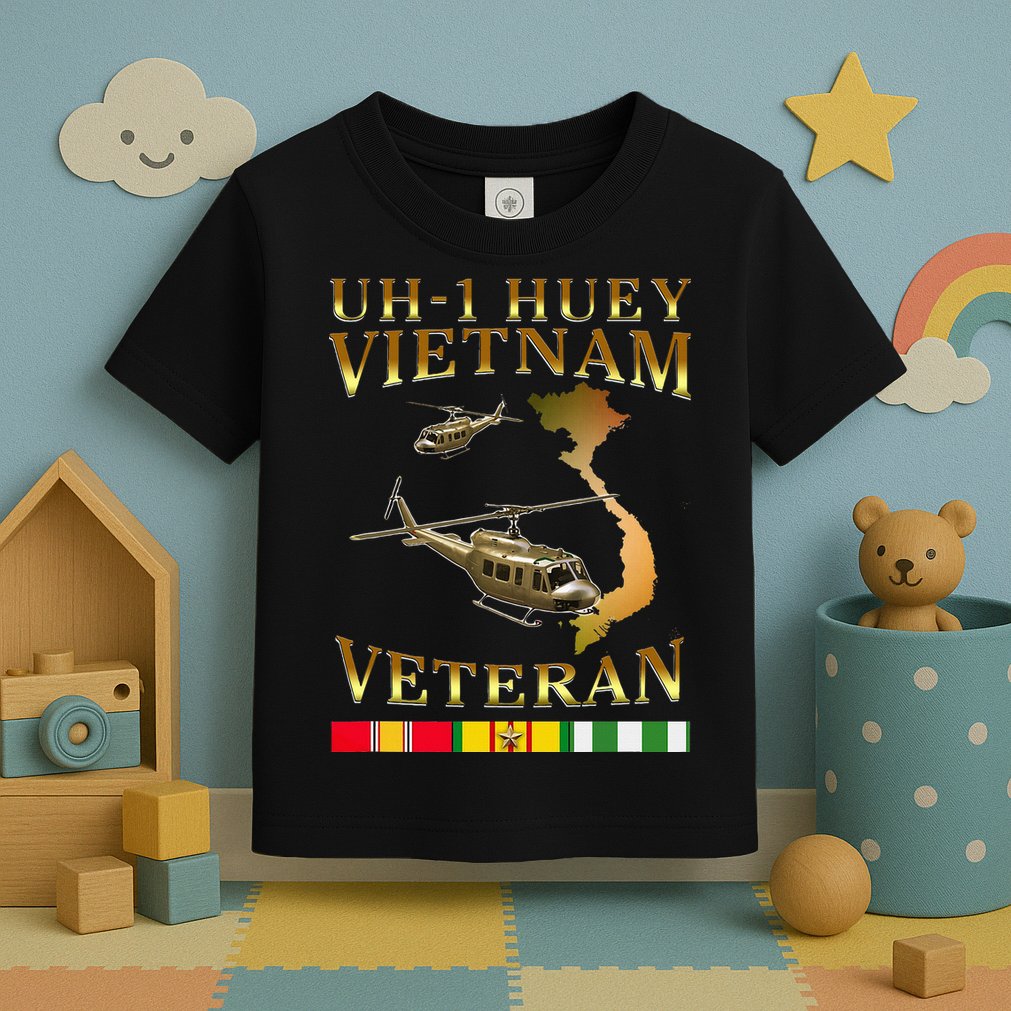 Huey Helicopter Vietnam Veteran Uh 1 Huey Vietnam Huey Toddler T-Shirt