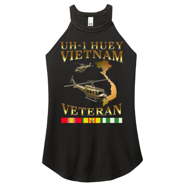Huey Helicopter Vietnam Veteran Uh 1 Huey Vietnam Huey Women's Perfect Tri Rocker Tank