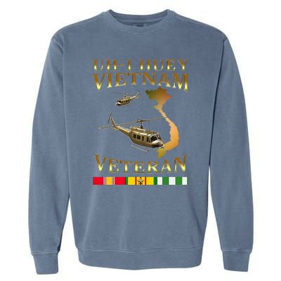 Huey Helicopter Vietnam Veteran Uh 1 Huey Vietnam Huey Garment-Dyed Sweatshirt