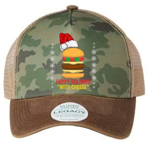 Happy Holidays With Cheese Cheeseburger Hamburger Christmas Xmas Legacy Tie Dye Trucker Hat