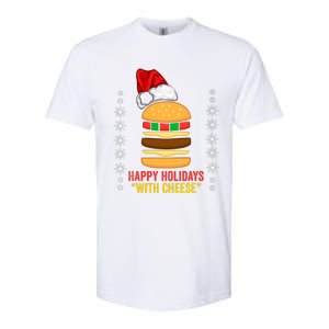 Happy Holidays With Cheese Cheeseburger Hamburger Christmas Xmas Softstyle CVC T-Shirt