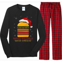 Happy Holidays With Cheese Cheeseburger Hamburger Christmas Xmas Long Sleeve Pajama Set