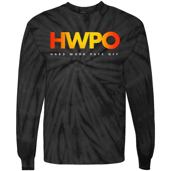 HWPO Hard Work Pays Off Pastel Motivational Tie-Dye Long Sleeve Shirt