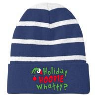 Holiday Hoobie Whatty, The Stole Christmas Striped Beanie with Solid Band