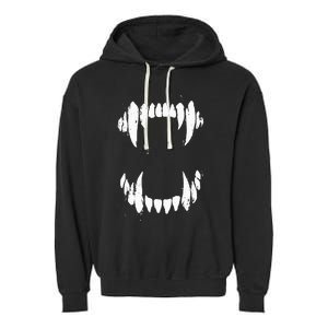 Halloween Horror Wolf Dog Vampire Monster Teeth Costume Garment-Dyed Fleece Hoodie